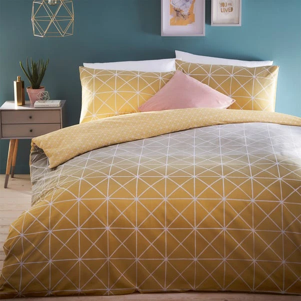 Furn Furn. Spectrum Yellow Ombre Reversible Duvet Cover And Pillowcase Set 3 Furn Furn. Spectrum Yellow Ombre Reversible Duvet Cover And Pillowcase Set
