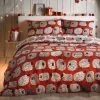 Fusion Dotty Sheep Red Reversible Duvet Cover And Pillowcase Set