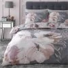 Catherine Lansfield Dramatic Floral Grey Duvet Cover And Pillowcase Set -pillowcase shop 30720823