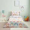 Elements Rainbow Reversible 100% Cotton Cot Bed / Toddler Duvet Cover And Pillowcase Set -pillowcase shop 30721680