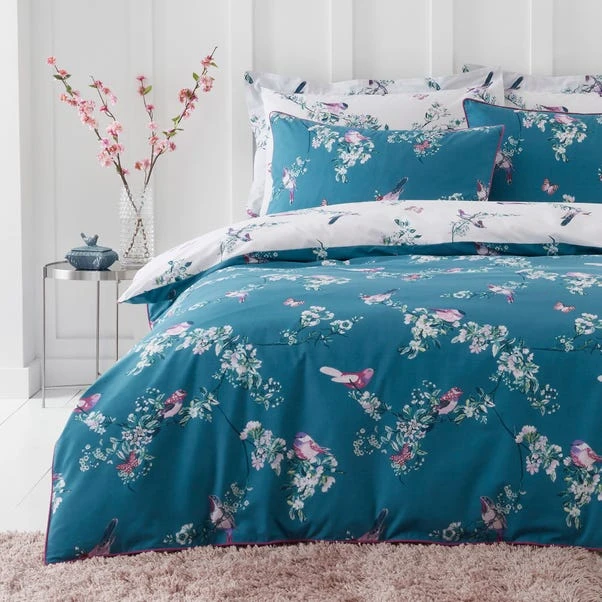 Dunelm Beautiful Birds Teal Duvet Cover And Pillowcase Set 3 Dunelm Beautiful Birds Teal Duvet Cover And Pillowcase Set