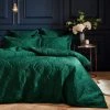 Paoletti Palmeria Emerald Velvet Duvet Cover And Pillowcase Set -pillowcase shop 30724801