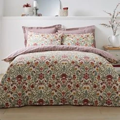 Dunelm Ruskin Red 100% Cotton Oxford Pillowcase -pillowcase shop 30726090 alt02