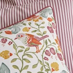 Dunelm Ruskin Red 100% Cotton Reversible Duvet Cover And Pillowcase Set -pillowcase shop 30726128 alt06