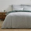 Dunelm Enzo Chambray Forest Green 100% Cotton Duvet Cover And Pillowcase Set -pillowcase shop 30726162