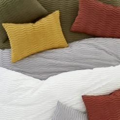 Dunelm Arlo Olive 100% Cotton Duvet Cover And Pillowcase Set -pillowcase shop 30726900 alt09