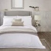Dorma Purity Staunton Waffle Stripe White 100% Cotton Duvet Cover And Pillowcase Set -pillowcase shop 30727597