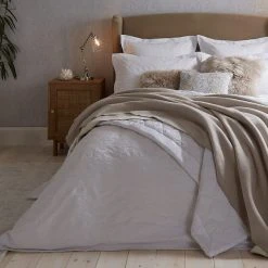 Dorma Purity Kempley Jacquard White Duvet Cover And Pillowcase Set