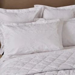Dorma Purity Kempley Jacquard White Duvet Cover And Pillowcase Set -pillowcase shop 30727604 alt02