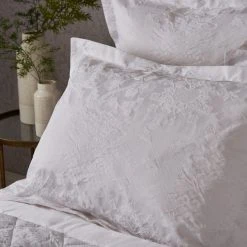 Dorma Purity Kempley Jacquard White Duvet Cover And Pillowcase Set -pillowcase shop 30727604 alt03