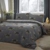 Fusion Highland Cow Grey Reversible Duvet Cover And Pillowcase Set -pillowcase shop 30735733