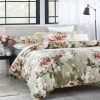 Avery Green Odette Floral Natural 100% Cotton Sateen Duvet Cover And Pillowcase Set 1 Avery Green Odette Floral Natural 100% Cotton Sateen Duvet Cover And Pillowcase Set -pillowcase shop 30737326