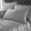 Catherine Lansfield Silky Soft Satin Silver Standard Pillowcase Pair -pillowcase shop 30739848