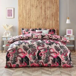 Furn Furn. Serpentine Ruby Pink Duvet Cover And Pillowcase Set