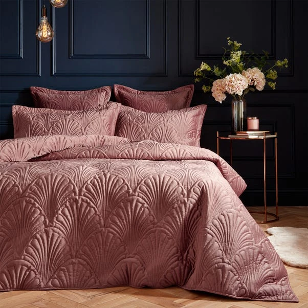 Paoletti Palmeria Blush Embroidered Reversible Duvet Cover And Pillowcase Set 3 Paoletti Palmeria Blush Embroidered Reversible Duvet Cover And Pillowcase Set