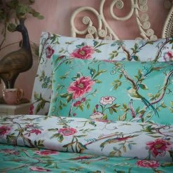Furn Furn. Vintage Chinoiserie Jade Floral Reversible Duvet Cover And Pillowcase Set -pillowcase shop 30747024 alt02