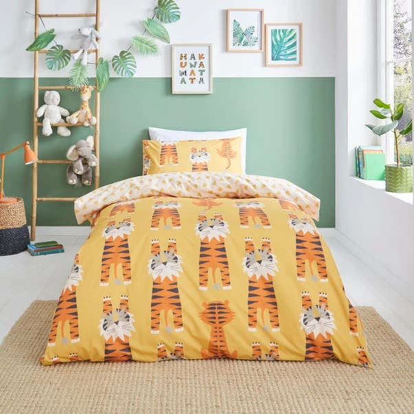 Dunelm Rainforest Friends 100% Cotton Duvet Cover And Pillowcase Twin Pack Set 4 Dunelm Rainforest Friends 100% Cotton Duvet Cover And Pillowcase Twin Pack Set - Image 2