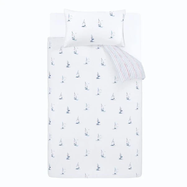 Bianca Cotton Bianca Fine Linens Sailing Boats 100% Cotton T144 Duvet Cover And Pillowcase Set 6 Bianca Cotton Bianca Fine Linens Sailing Boats 100% Cotton T144 Duvet Cover And Pillowcase Set - Image 4