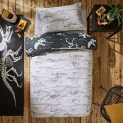 Natural History Museum Fossil Forager 100% Cotton Duvet Cover And Pillowcase Set