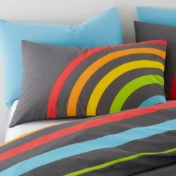 Dunelm Elements Rainbow 100% Cotton Duvet Cover And Pillowcase Set 10 Dunelm Elements Rainbow 100% Cotton Duvet Cover And Pillowcase Set -pillowcase shop 30747600 alt02
