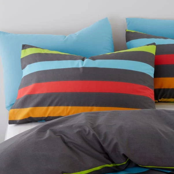 Dunelm Elements Rainbow 100% Cotton Duvet Cover And Pillowcase Set 6 Dunelm Elements Rainbow 100% Cotton Duvet Cover And Pillowcase Set - Image 4