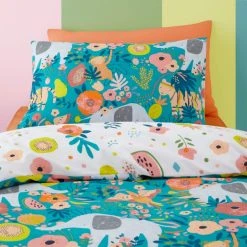 Dunelm Jungle Carnival 100% Cotton Duvet Cover And Pillowcase Set -pillowcase shop 30747612 alt02