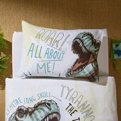 Natural History Museum All About T-Rex 100% Cotton Duvet Cover And Pillowcase Set -pillowcase shop 30747636 alt03