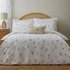 Dunelm Pressed Floral White Duvet Cover And Pillowcase Set -pillowcase shop 30747984