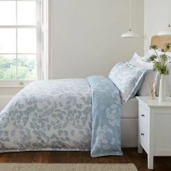 Dorma Daylesford Blue 100% Cotton Duvet Cover And Pillowcase Set -pillowcase shop 30748153 alt02