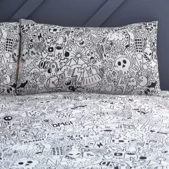 Style Lab Doodles Duvet Cover And Pillowcase Set -pillowcase shop 30749353 alt03