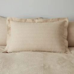 Dunelm Amberley Waffle Natural 100% Cotton Oxford Pillowcase