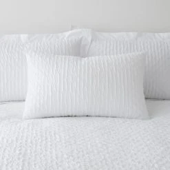 Dunelm Edison Textured White Duvet Cover And Pillowcase Set -pillowcase shop 30749564 alt02