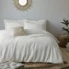 Dunelm Amberley Waffle White 100% Cotton Duvet Cover And Pillowcase Set -pillowcase shop 30749569