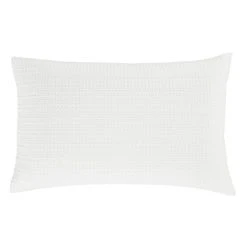 Dunelm Amberley Waffle White 100% Cotton Duvet Cover And Pillowcase Set -pillowcase shop 30749569 alt06