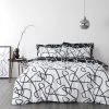 Dunelm Mono Curves Duvet Cover And Pillowcase Set -pillowcase shop 30752751