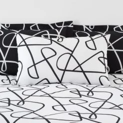 Dunelm Mono Curves Duvet Cover And Pillowcase Set -pillowcase shop 30752751 alt04
