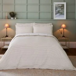 Dorma Bee Embroidery 100% Cotton Duvet Cover And Pillowcase Set -pillowcase shop 30755636 alt01