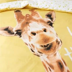 Catherine Lansfield Yellow Giraffe Duvet Cover And Pillowcase Set -pillowcase shop 30757797 alt02