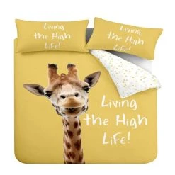 Catherine Lansfield Yellow Giraffe Duvet Cover And Pillowcase Set -pillowcase shop 30757797 alt04