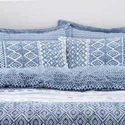 Dunelm Jax Blue Mosaic Duvet Cover And Pillowcase Set -pillowcase shop 30763894 alt05