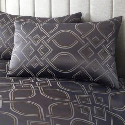 ﻿Laurence Llewelyn-Bowen Tie The Knot Slate Duvet Cover And Pillowcase Set -pillowcase shop 30764367 alt02