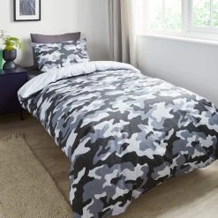 Dunelm Camo Duvet Cover And Pillowcase Twin Pack Set -pillowcase shop 30768116 alt02