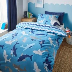 Dunelm Sharks Duvet Cover And Pillowcase Set