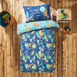 Natural History Museum Nocturnal Animals 100% Cotton Duvet Cover And Pillowcase Set