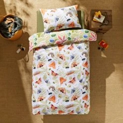 Natural History Museum Mini Beasts 100% Cotton Duvet Cover And Pillowcase Set