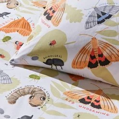 Natural History Museum Mini Beasts 100% Cotton Duvet Cover And Pillowcase Set -pillowcase shop 30768172 alt04