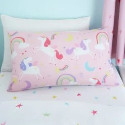 Dunelm Unicorn Stars Duvet Cover And Pillowcase Twin Pack Set -pillowcase shop 30768193 alt02