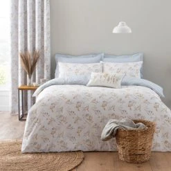 Dunelm Harriet Floral 100% Cotton Duvet Cover And Pillowcase Set