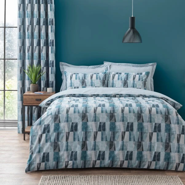 Elements Iver Geo Teal Duvet Cover And Pillowcase Set 3 Elements Iver Geo Teal Duvet Cover And Pillowcase Set