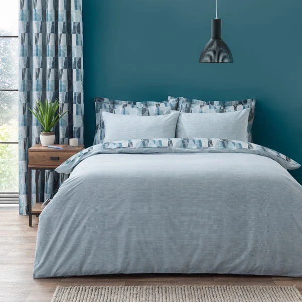 Elements Iver Geo Teal Duvet Cover And Pillowcase Set 4 Elements Iver Geo Teal Duvet Cover And Pillowcase Set - Image 2